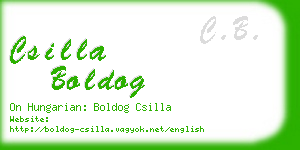 csilla boldog business card
